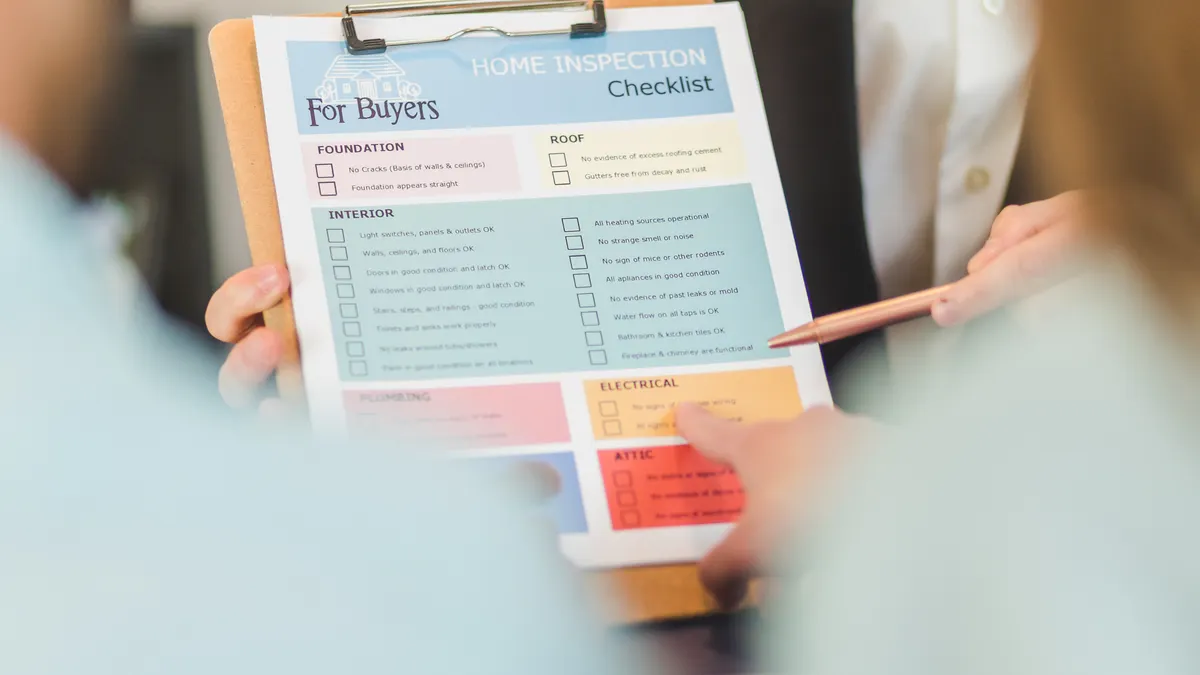 clipboard checklist being reviewed